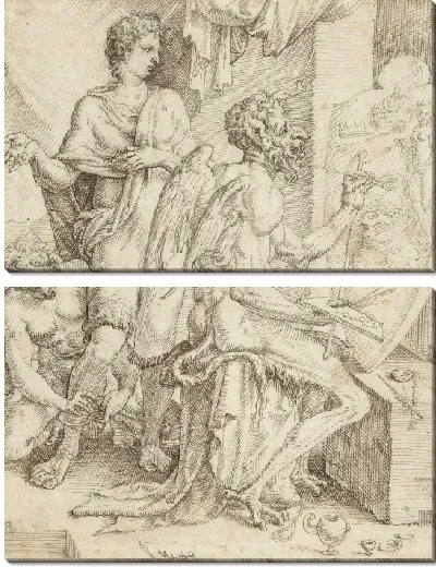 Картина Дьявол наполняет человеческое сердце стремлением к богатству, силе и удовольствию