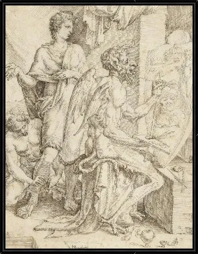 Картина Дьявол наполняет человеческое сердце стремлением к богатству, силе и удовольствию