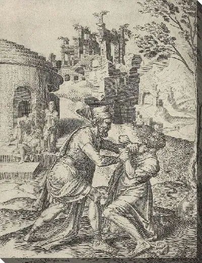 Картина Драка между неблагодарным слугой и должником