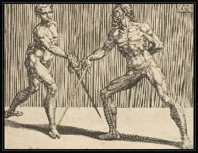 Два фехтовальщика, от фехтовальщиков, плита 5