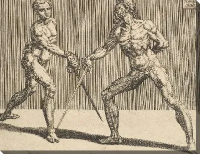 Два фехтовальщика, от фехтовальщиков, плита 5