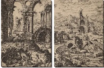 Картина Святой Иероним в пейзаже с руинами