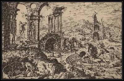 Картина Святой Иероним в пейзаже с руинами