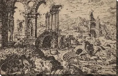 Картина Святой Иероним в пейзаже с руинами