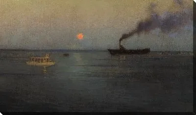 Картина Розовая луна от Чарлстонской гавани