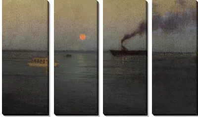 Розовая луна от Чарлстонской гавани