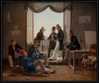 Группа датских художников в Риме