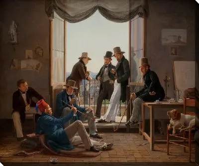 Группа датских художников в Риме