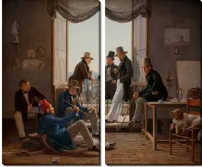 Группа датских художников в Риме