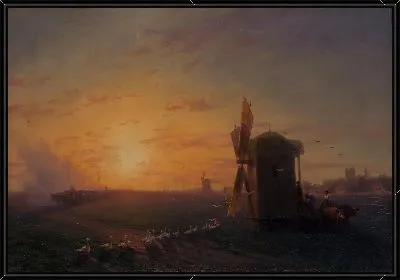 Закат в степи