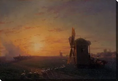 Закат в степи