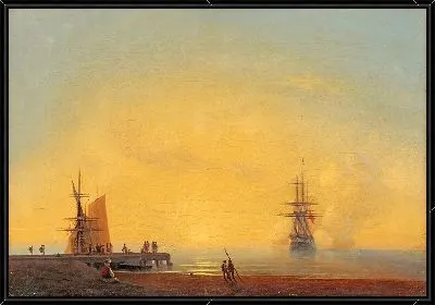 На рейде . Вечер.