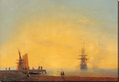 На рейде . Вечер.