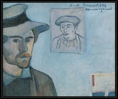 Автопортрет с портретом Гогена 