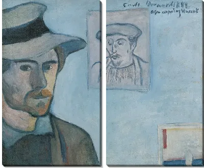 Автопортрет с портретом Гогена 