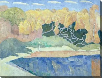 Картина Женщина, идущая по берегу Авена 