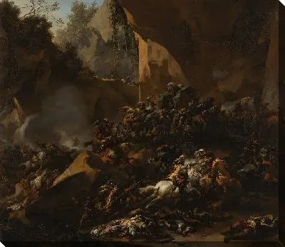 Картина Путешественники, попавшие в засаду разбойников 