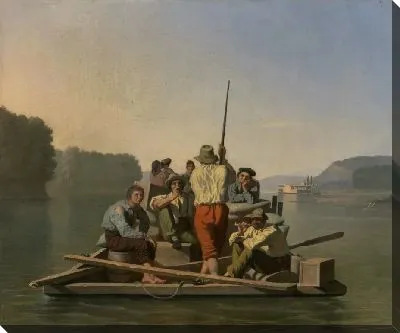 Лихтер освобождает пароход от мели