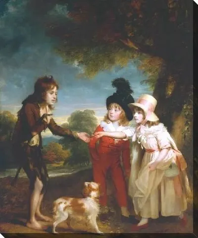 Картина Портрет детей сэра Фрэнсиса Форда, дающих монету нищему мальчику