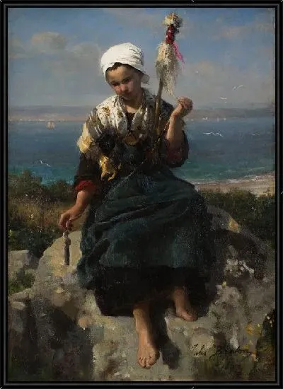 Картина Прядильщик льна
