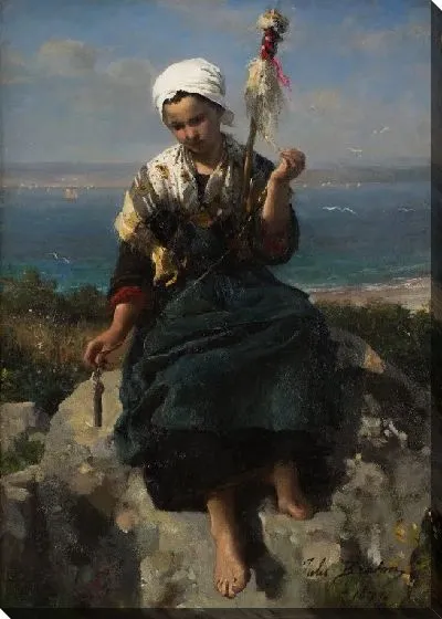 Картина Прядильщик льна