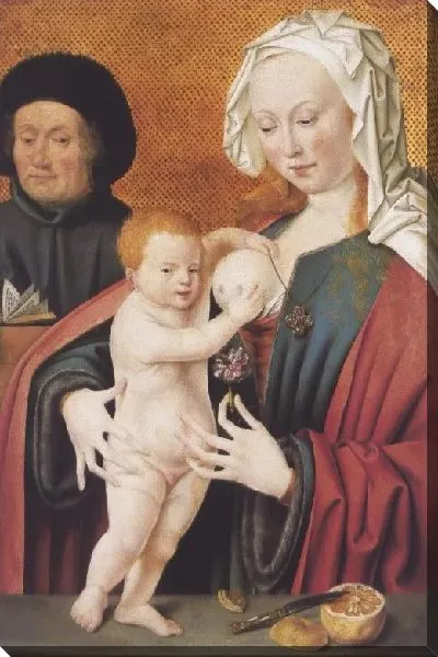 Картина Мария Лактанс с молящимся основателем фигуры