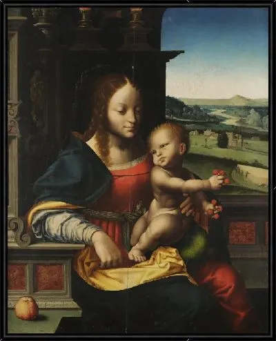 Картина Мадонна с ребёнком и фруктом