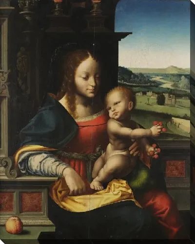 Картина Мадонна с ребёнком и фруктом