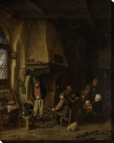 Картина Фигуристы: крестьяне в интерьере