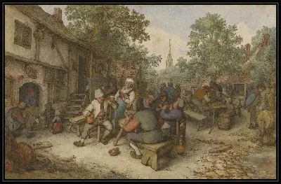 Картина Крестьянский фестиваль на улице города