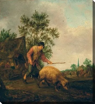 Фермер со свиньёй