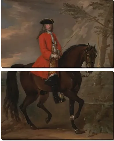 Картина Портрет мужчины верхом на лошади