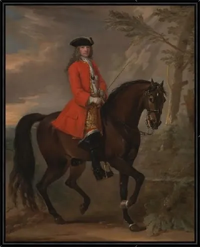 Картина Портрет мужчины верхом на лошади