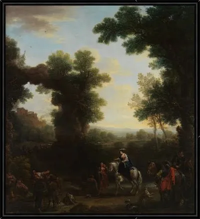 Картина Классический пейзаж с цыганами