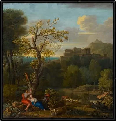 Картина Пейзаж с Анжеликой и Медаро