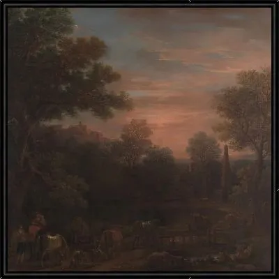 Картина классический пейзаж: вечер