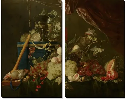 Картина Роскошный фруктовый натюрморт с шкатулкой для драгоценностей