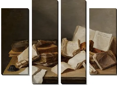 Натюрморт с книгами и скрипкой