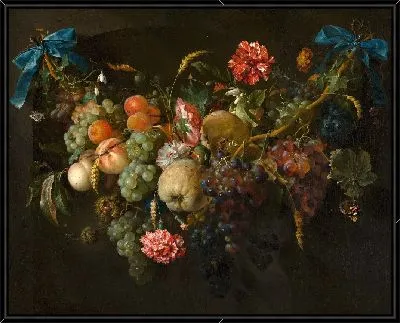 Гирлянда из фруктов и цветов