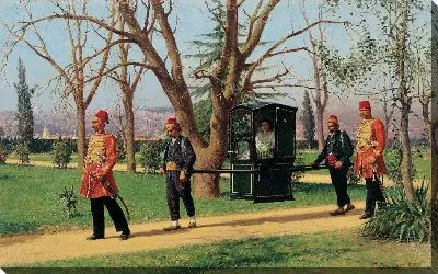 Картина Дочь английского посла едет верхом в паланкине