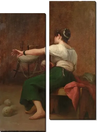 Картина Женщина наматывает шерсть