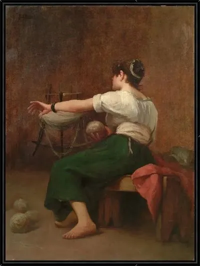 Картина Женщина наматывает шерсть