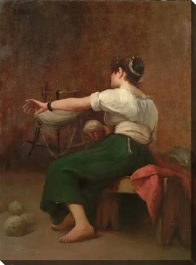 Картина Женщина наматывает шерсть