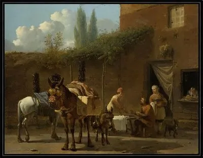 Погонщики мулов на постоялом дворе