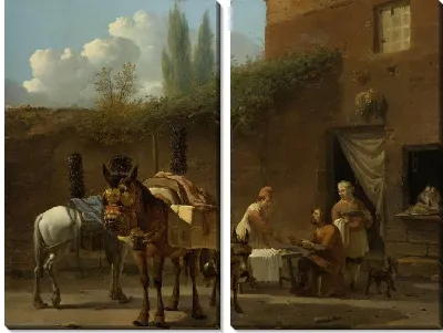 Погонщики мулов на постоялом дворе