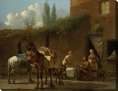 Погонщики мулов на постоялом дворе