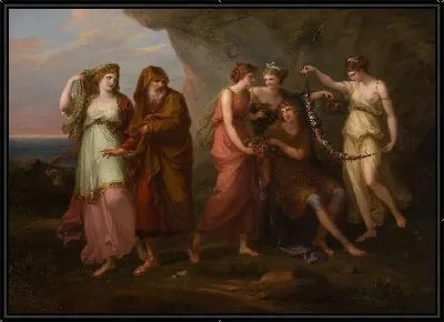 Картина Телемах и нимфы Калипсо