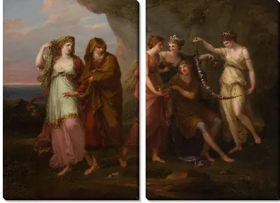 Телемах и нимфы Калипсо