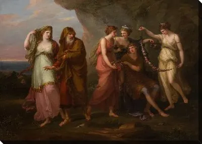 Картина Телемах и нимфы Калипсо