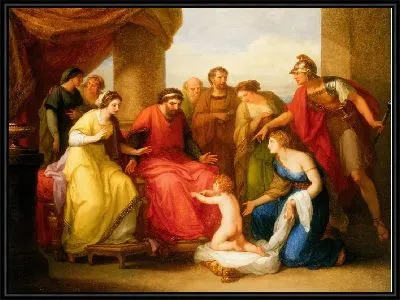 Ребенок Пирр умоляет царя главка дать ему убежище